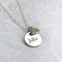 Personalised Silver And 9ct Solid Gold Heart Necklace, thumbnail 6 of 12