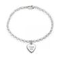 I Love You Sterling Silver Personalised Heart Bracelet, thumbnail 2 of 5