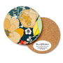 Floral Coasters Box Set Of Four Round Heat Resistant, thumbnail 6 of 10