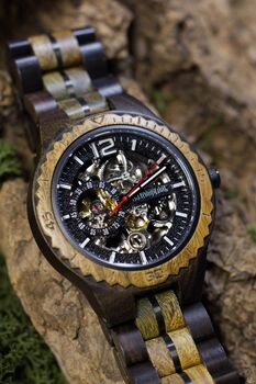 Havana Automatic Mechnical Movement Wooden Watch For Men, 4 of 10
