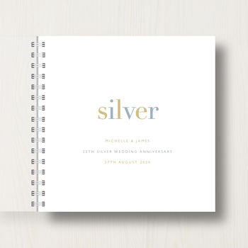 Personalised 25th Silver Anniversary Memory Book, 2 of 7