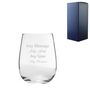 Any Message Stemless Birthday Wine Glass With Box, thumbnail 1 of 2