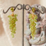 Green Peridot Grape Style Stud Earrings, thumbnail 4 of 11