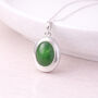 Personalised Sterling Silver Nephrite Jade Gemstone Photo Locket Necklace, thumbnail 1 of 7