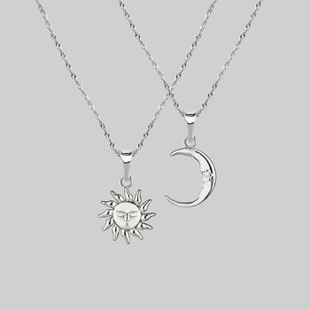 Sun And Moon Pair Of Layering Necklaces, 2 of 4