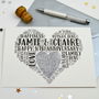 Personalised 10th Wedding Anniversary Love Sparkle Card, thumbnail 5 of 12