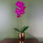 Pink Silver Artificial Orchid 46cm Real Touch, thumbnail 1 of 3