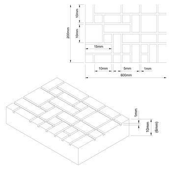 Embossed Brick And Stone Xps Sheet For Model Making, 2 of 7