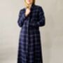 Dressing Gown In Check Brushed Cotton, thumbnail 10 of 12