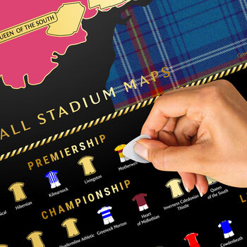 Scottish Football Stadiums Scratch Off Map, 7 of 7