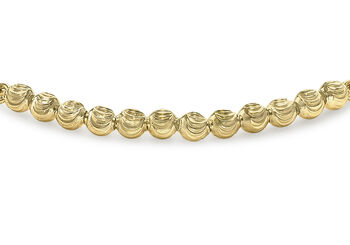 9ct Yellow Gold Ball And Chain Adjustable Bracelet, 3 of 5