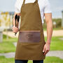 Personalised Canvas And Leather Kitchen Apron, thumbnail 1 of 12