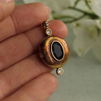 Ruby Deco Jewel Locket Necklace, 6 of 9