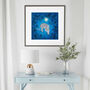 Tiger And Bamboo Starry Chinoiserie Giclée Print, thumbnail 2 of 5
