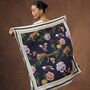 Midnight Safari Wool Silk Scarf In Gift Box, thumbnail 1 of 4