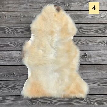 Sheepskin Rug Bench Cover Mixed Colour, 5 of 11