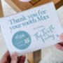 Personalised Tooth Fairy Card And Badge Blue, thumbnail 2 of 8