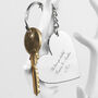 Personalised Heart Silver Plated Keyring, thumbnail 3 of 6