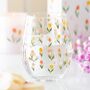 Tulip Print Stemless Glass, thumbnail 1 of 2