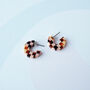 Honey Checker Super Mini Hoop Earrings, thumbnail 5 of 7