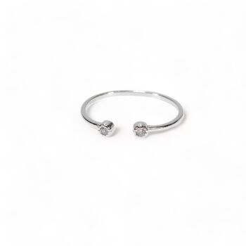 Double Cz Rings, Rose Or Gold Vermeil 925 Silver, 5 of 8