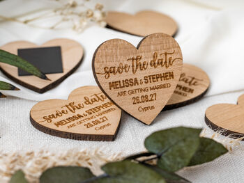 Save The Date Personalised Fridge Magnet Wedding Invite, 3 of 12