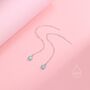 Tiny Green Opal Coin Ear Threader Earrings, thumbnail 3 of 10