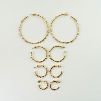 Large Granulation Gypsy Hoops, 6 of 6