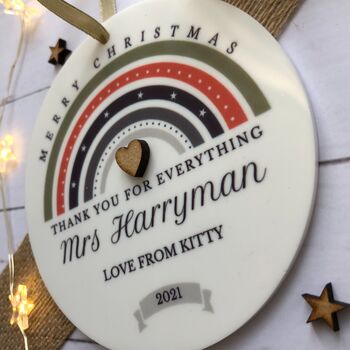 Personalised Teacher Christmas Decoration, 2 of 3