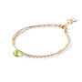 August Peridot Gold And Silk Birthstone Bracelet, thumbnail 2 of 7