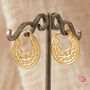 Filigree Gold And Silver Boho Style Hoop Earrings, thumbnail 8 of 11