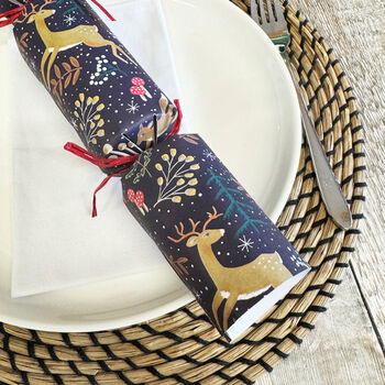 Twilight Blue Christmas Crackers Set Of Six, 2 of 7