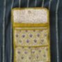 Quilted Block Print Toiletry Roll Up Pouch: Travel Kit, thumbnail 8 of 8