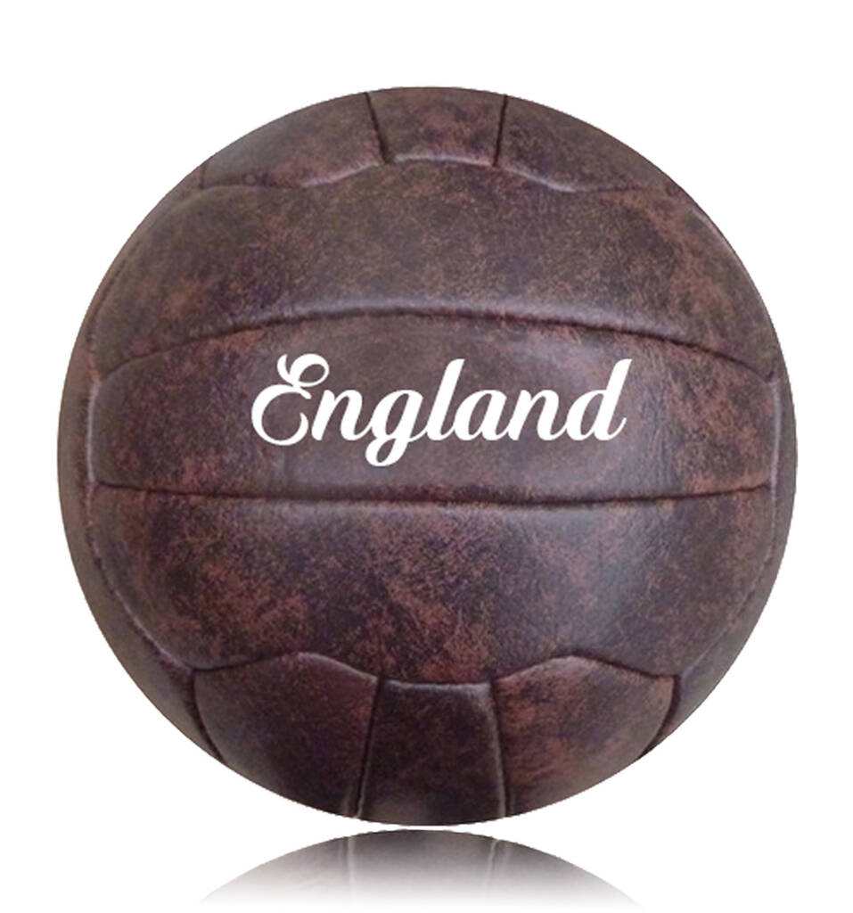 Faux Leather Vintage Style 'England' Football Ball, 1 of 2
