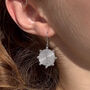 Silver Spiral Disc Earrings With Dots, thumbnail 1 of 4
