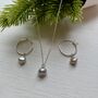 Handmade Grey Pearl Necklace And Earrings, thumbnail 3 of 9