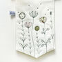 Wildflowers Embroidered Linen Banner, thumbnail 2 of 2