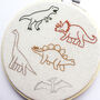 Dinosaur Hand Embroidery Hoop, thumbnail 2 of 9