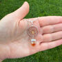 Silver Dream Catcher Necklace With Natural Citrine Crystals, thumbnail 3 of 4