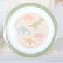 Dinosaur Green Dinner Set With Personalised Bag, thumbnail 3 of 4