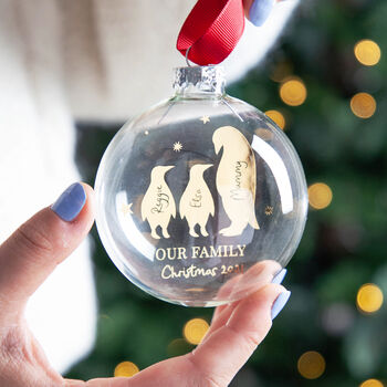 Penguin Family Foiled Bauble, 2 of 7