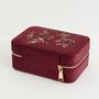 Fable Robin Love Embroidered Large Jewellery Box, thumbnail 2 of 4
