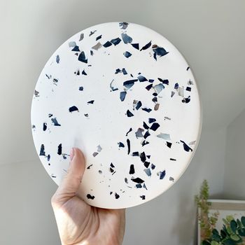 Recycled Shell Round Terrazzo Serving Platter, 3 of 3
