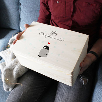 Personalised Penguin Christmas Eve Box For Children, 4 of 7