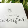 Custom Name Personalised Handmade Christmas Card, thumbnail 2 of 4