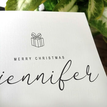 Custom Name Personalised Handmade Christmas Card, 2 of 4