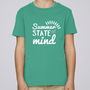 Summer State Of Mind Childrens Slogan T Shirt, thumbnail 3 of 6