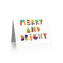 Patchwork Merry Bright Christmas Card, thumbnail 2 of 4