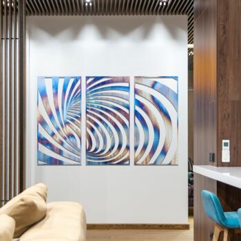 Metal 3D Spiral Art Optical Illusion Room Decor, 5 of 9
