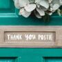 'Thank You Postie' Vinyl Letterbox Decal, thumbnail 1 of 2